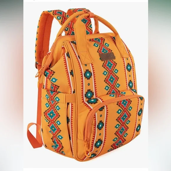 Wrangler Aztec Backpack Daypack Travel Bag Side Pockets NWT - Picture 1 of 7